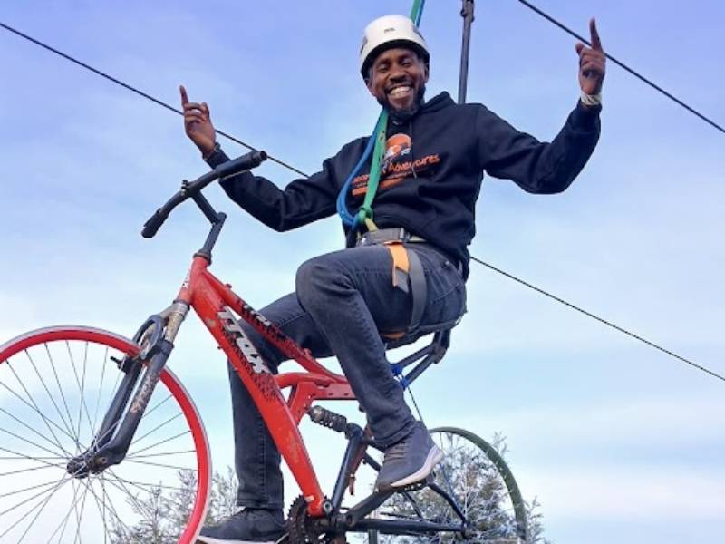 Sky Cycling at Burudani Adventure Park - Baecation Adventures Kenya