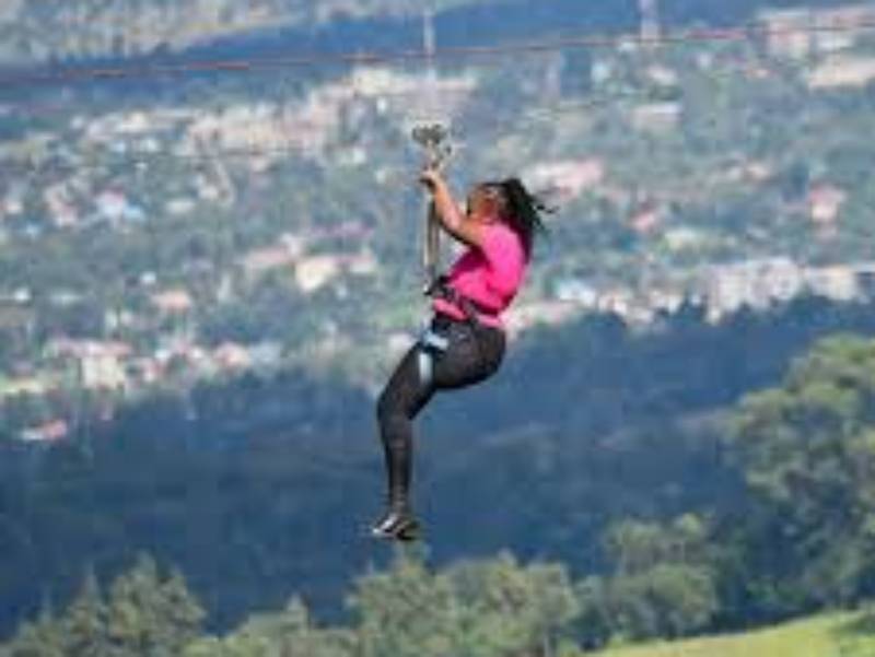 Ziplining at Kompass Ngong Hills With Baecation Adventures Kenya