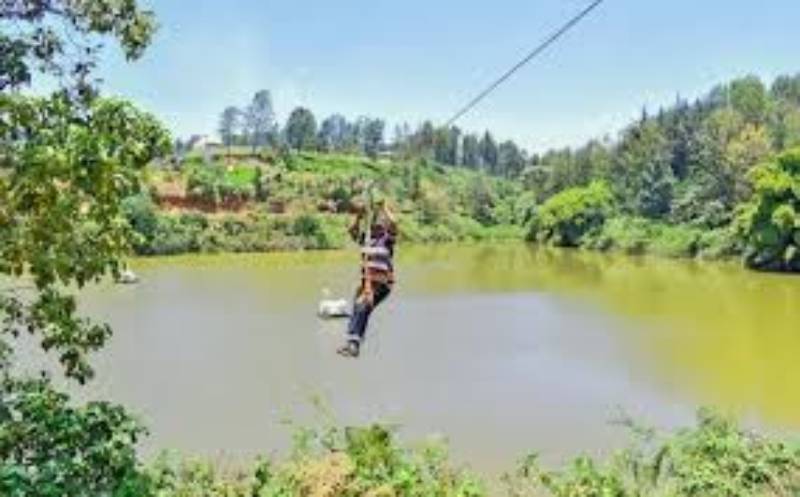 Ziplining at the Bamboo Dam Redhill with Baecation Adventures Kenya