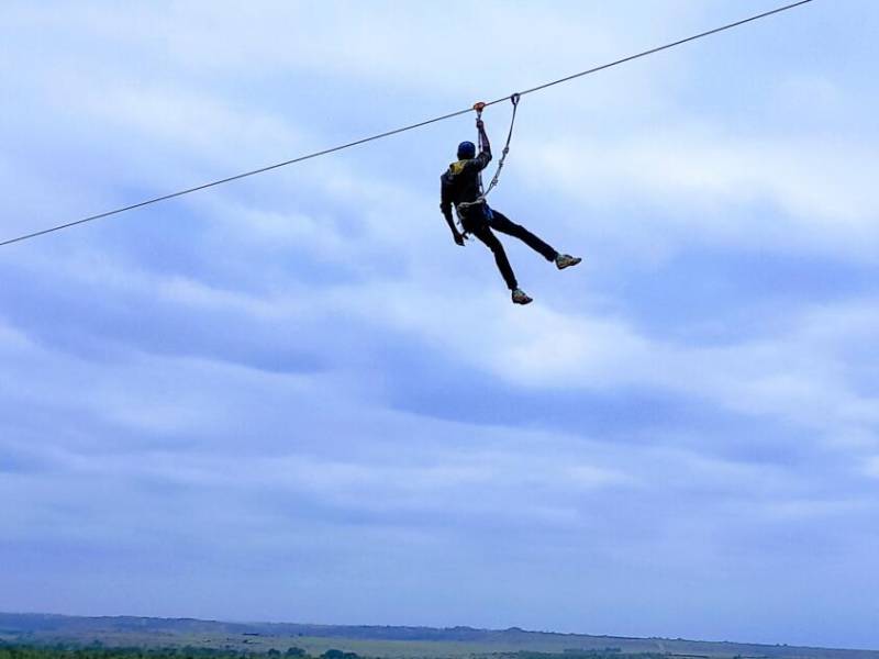 Ziplining at the Last Village Lodge with Baecation Adventures Kenya