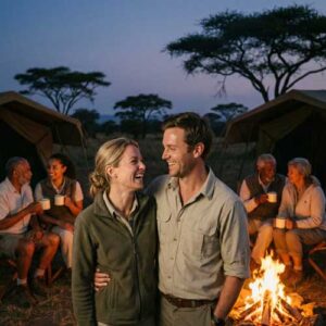romantic-couples-safari-group-safaris-bush-camp-campfire-kenya
