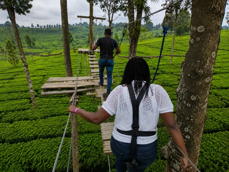Couples High Ropes at Twin Rivers Resort Tigoni Experience with Baecation Adventures